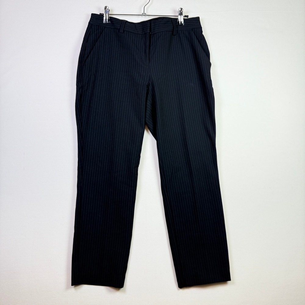 EXPRESS Black Pinstripe‎ Columnist Dress Pants 6R